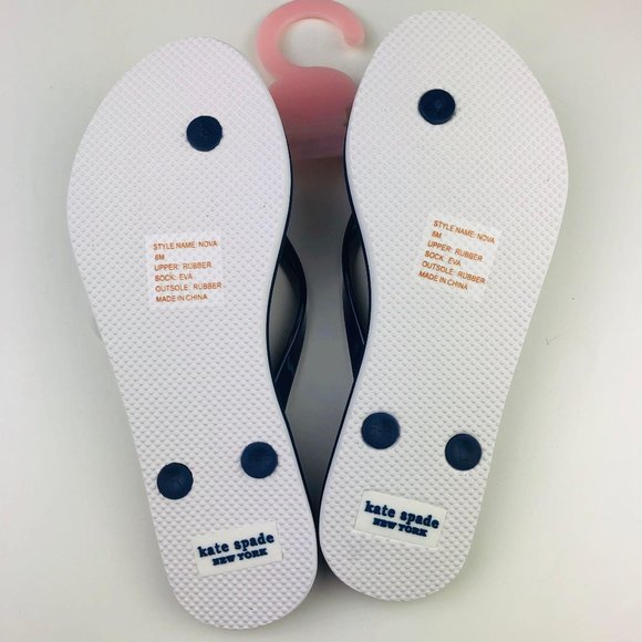 Kate Spade Flip Flop Sandal Nova Lobster Blue 6 - Picture 5 of 5